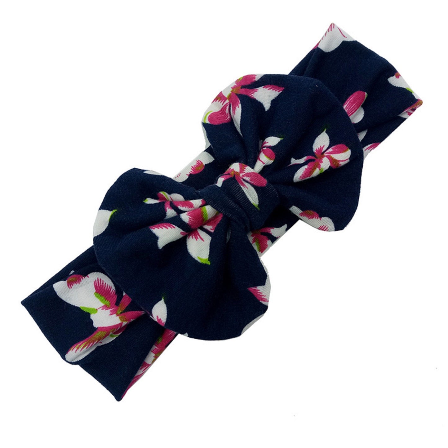 Girls Black Floral Stretchy Headband