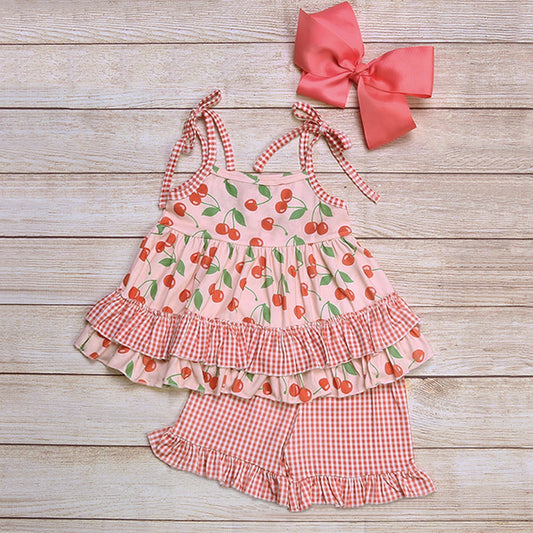 Girls Cherry Short Set