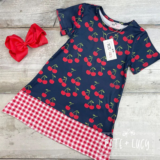 Pete + Lucy Cherry Pie Cutie Short Sleeve Dress