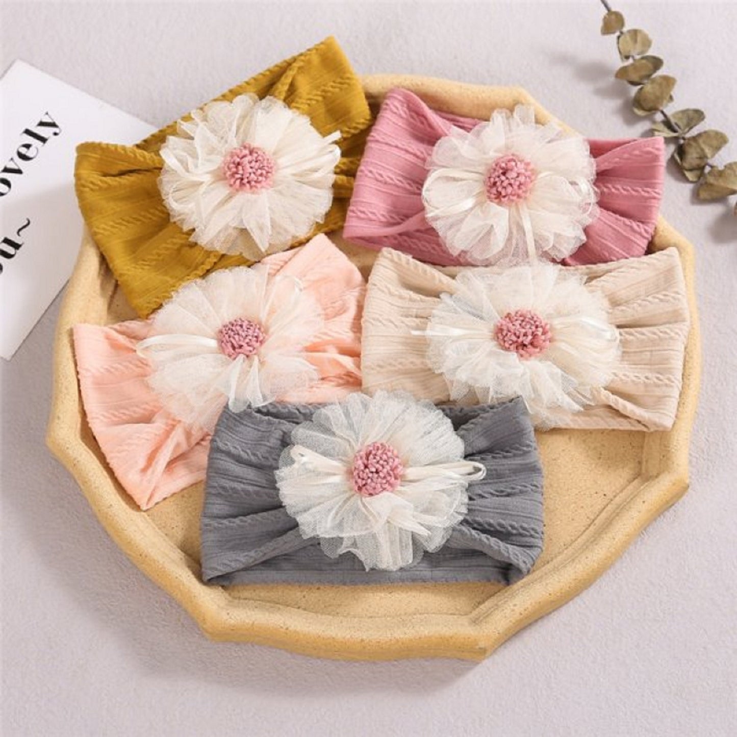 Baby 3D Floral Color-Block Headwear