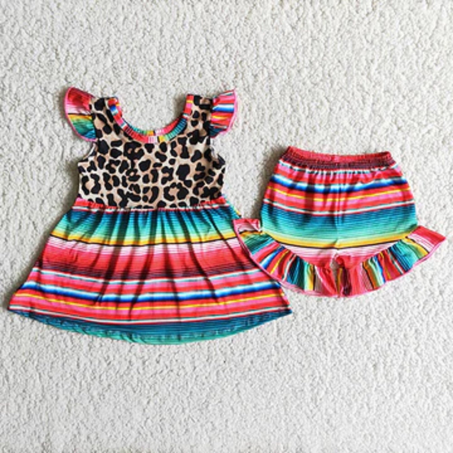 Serape Leopard Short Set