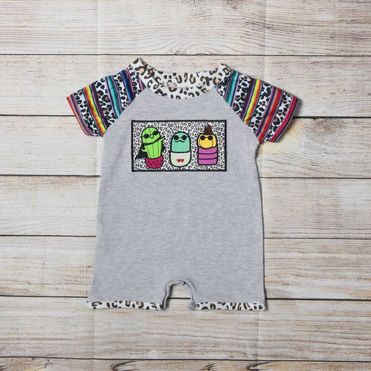 Cactus Serape Short Sleeve Romper