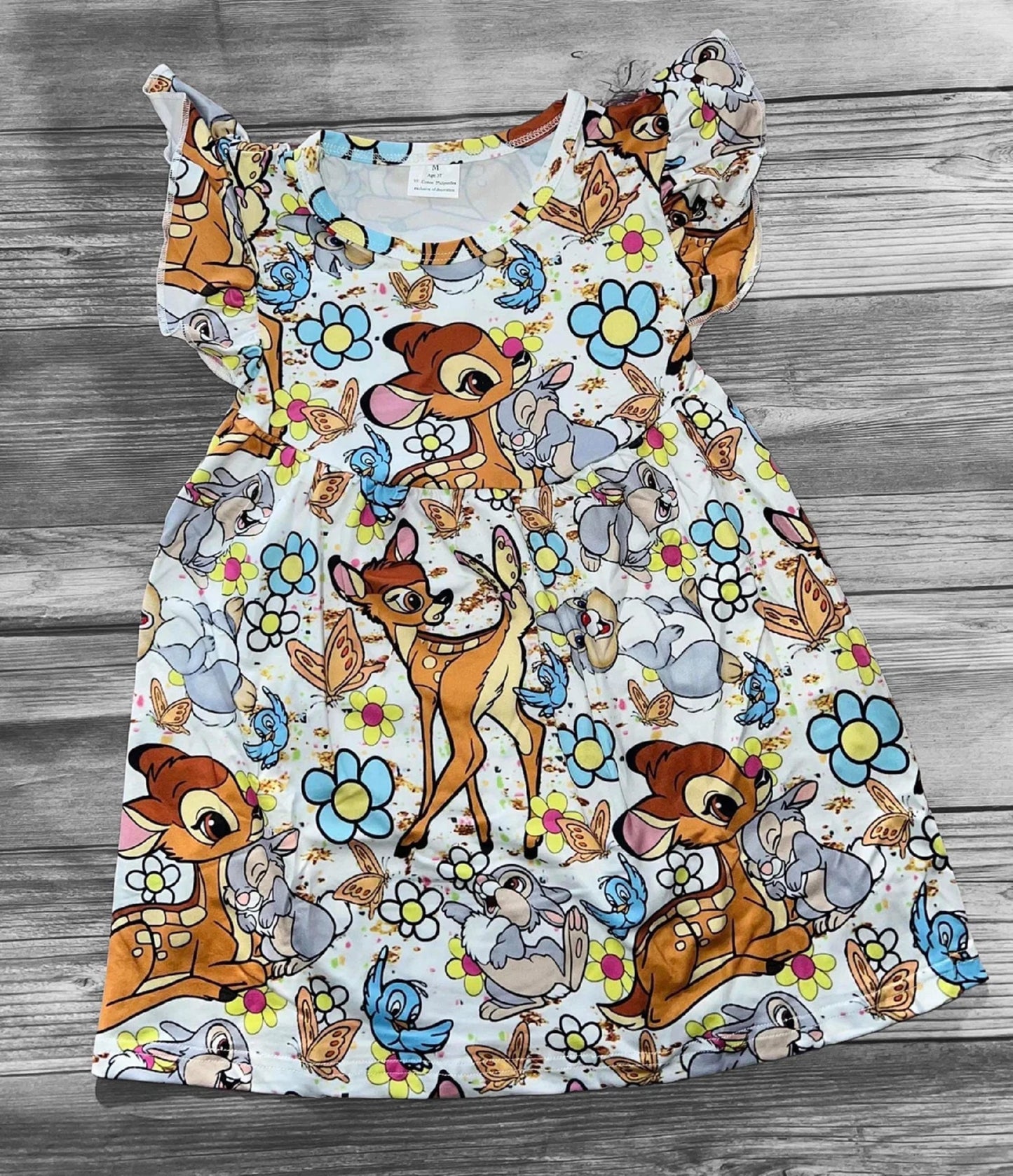 Girls Baby Cartoon Short Sleeve Dress