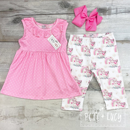 Pete + Lucy Sweet Llama Capri Set