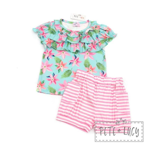 Pete + Lucy Tropical Daze Short Set