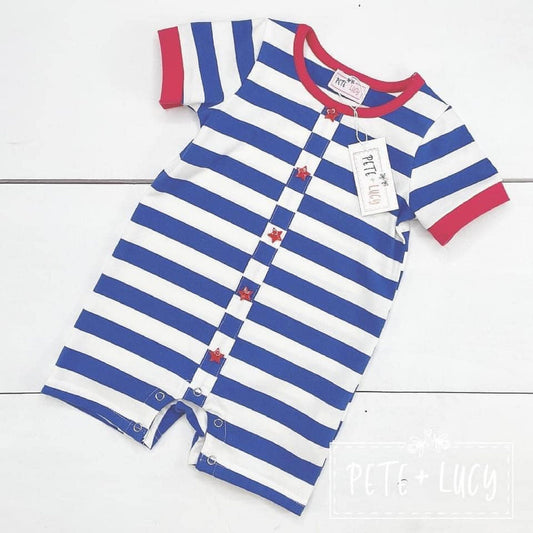 Pete + Lucy 4th of July Boy's Romper