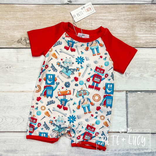 Pete + Lucy Mr. Roboto Short Sleeve Romper