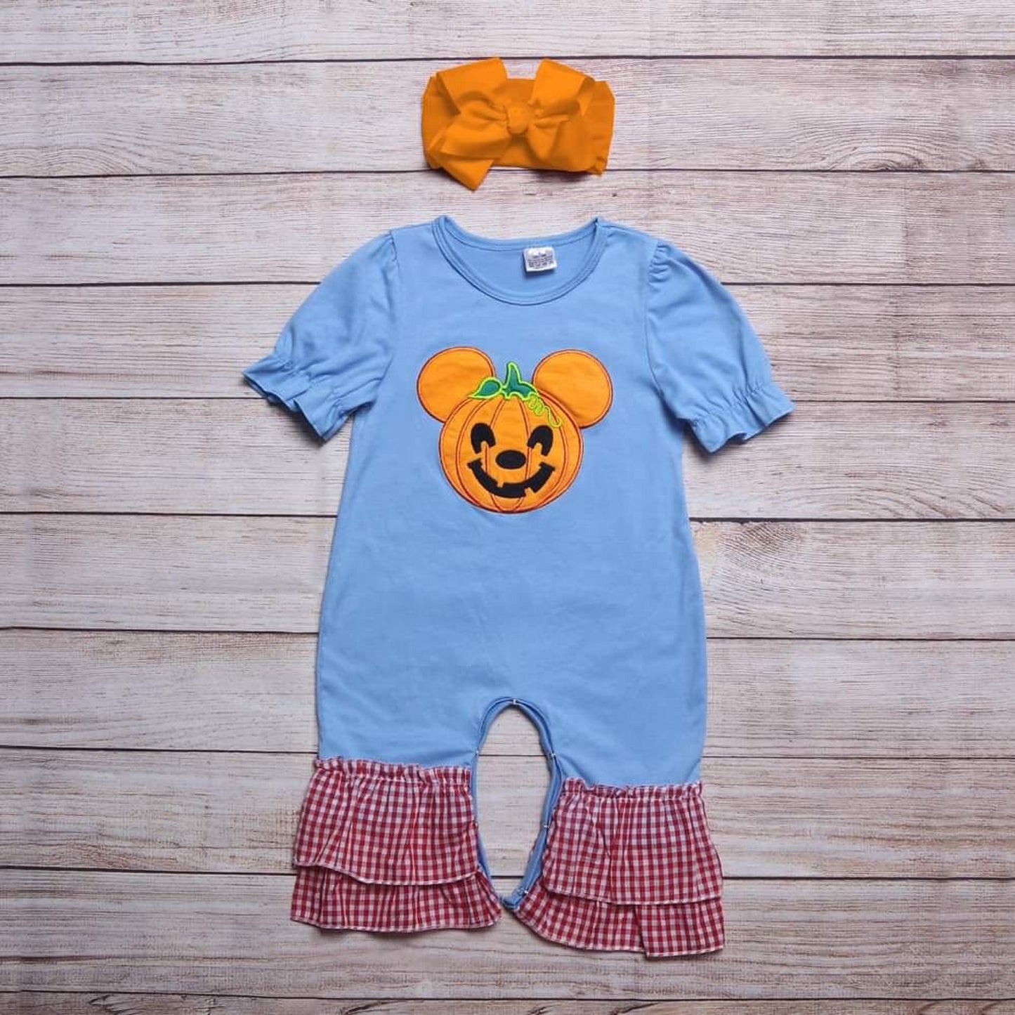 Mouse Halloween Girls Romper