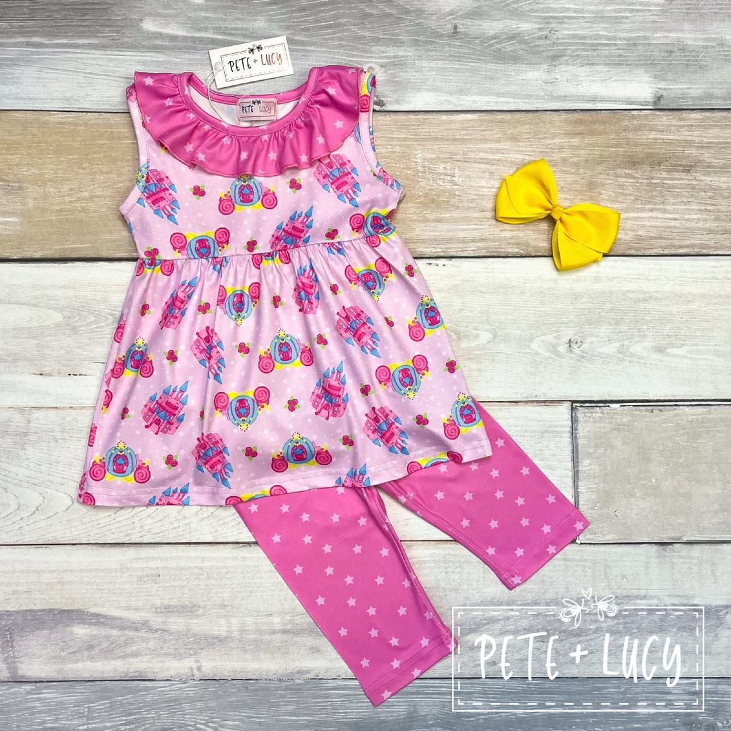 Pete + Lucy Princess Stars Capri Set