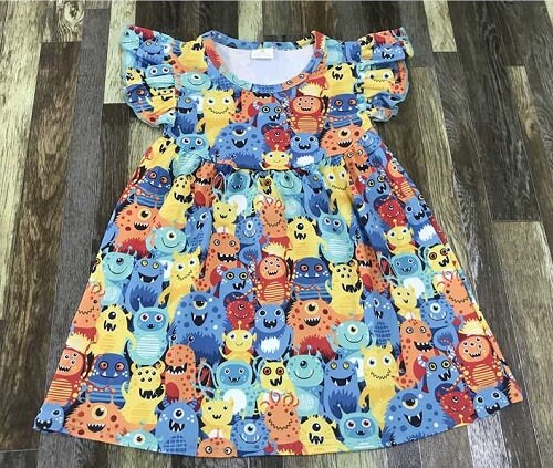 Monster Short Sleeve Dress