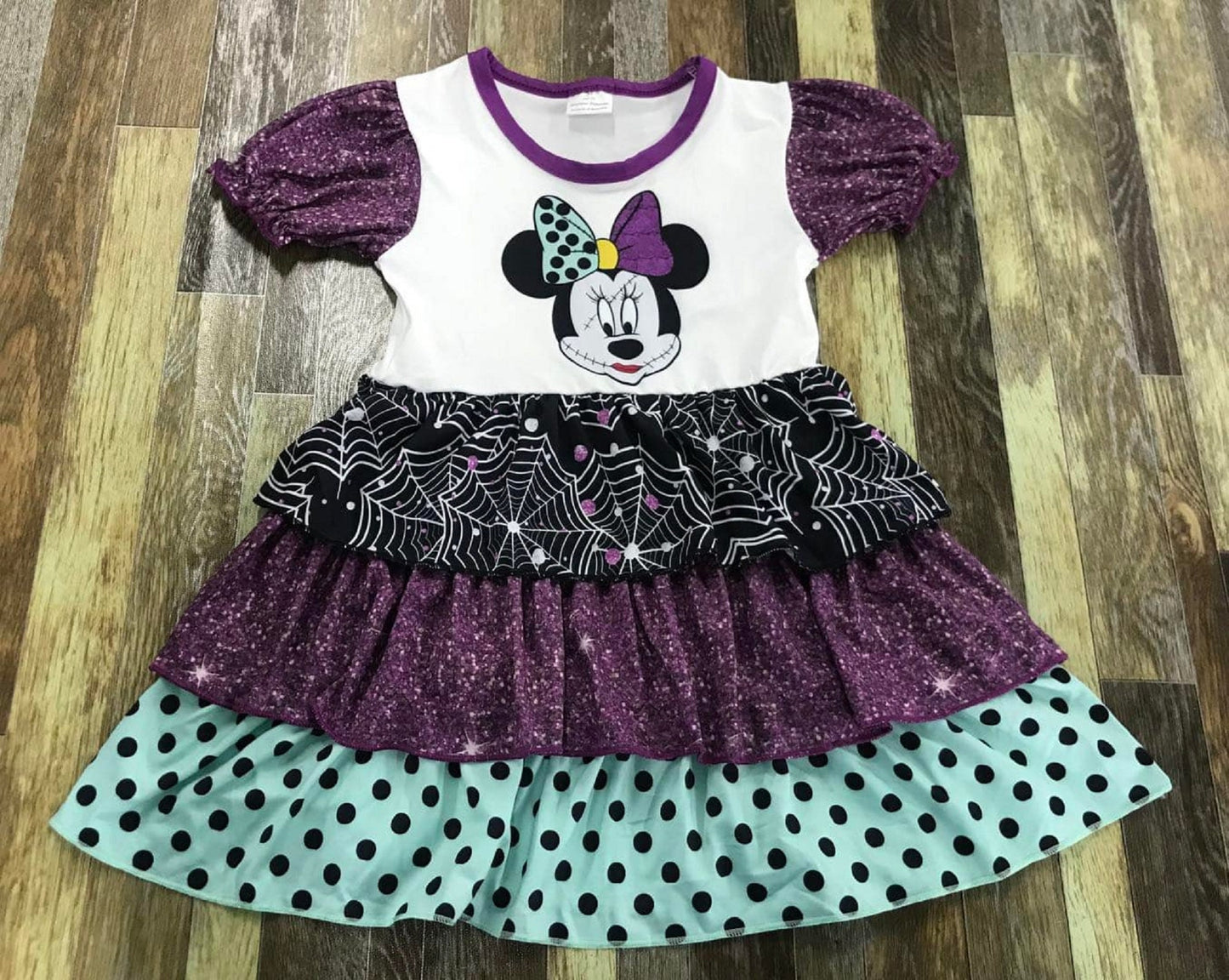 Girls Mouse Halloween Ruffle Dress