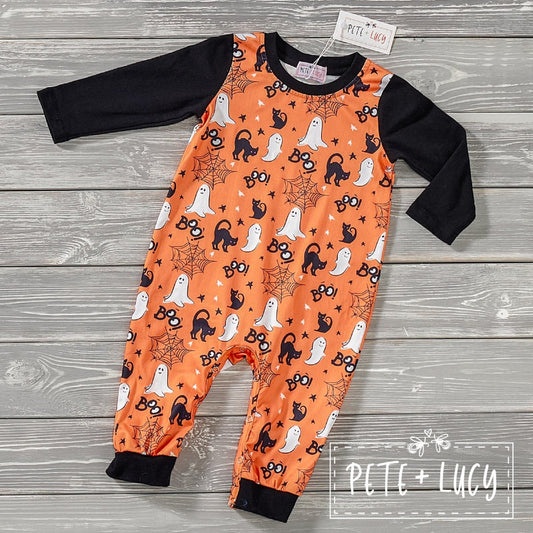 Pete + Lucy Boo-tastic! Boys Romper