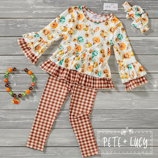 Pete + Lucy Pumpkin Love Long Sleeve Set