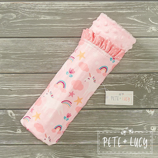 Pete + Lucy Unicorn Fluff Minky Blanket