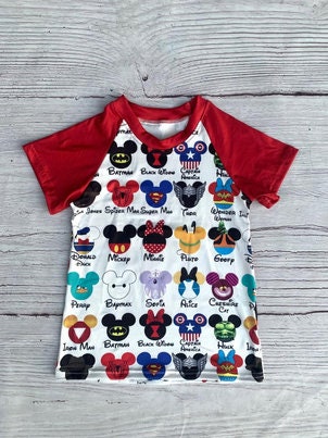 Mouse Cartoon Characters Unisex Short Sleeve T-shirt