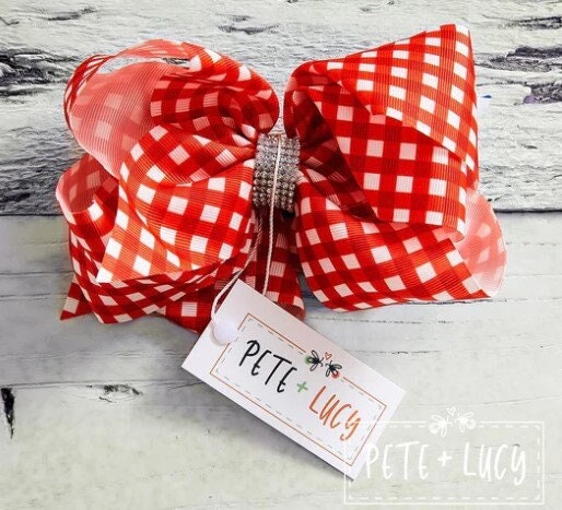 Pete + Lucy Christmas Mistletoe Deluxe Hair Bow