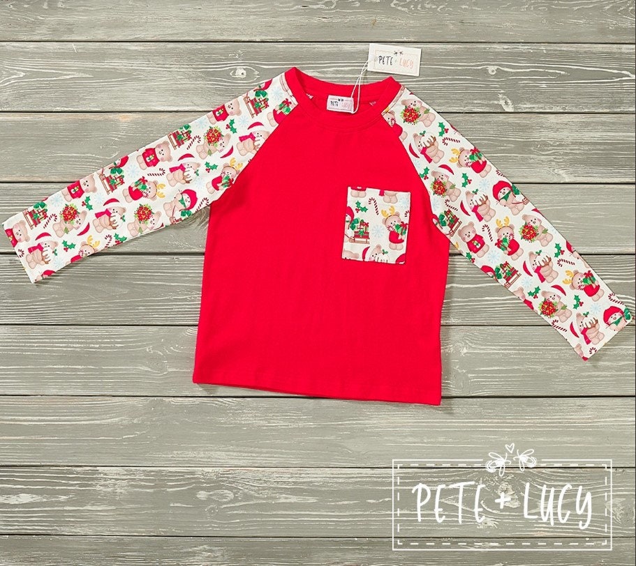 Pete + Lucy Christmas Family Boy Long Sleeve Top