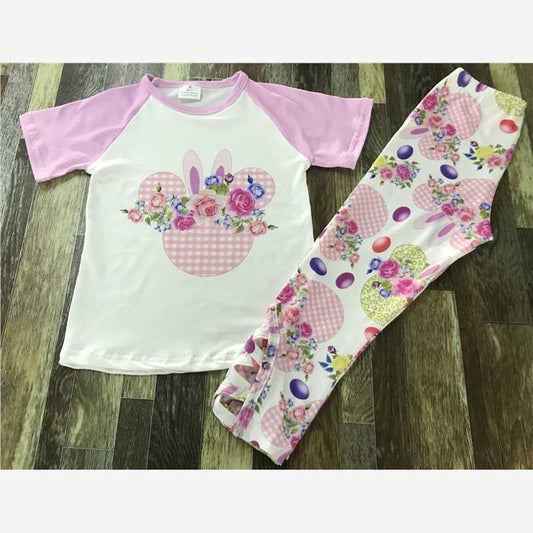 Pink Mouse Ears Easter Two-Piece Pant Set