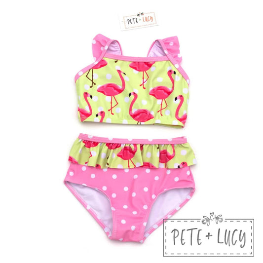 Pete + Lucy Fancy Flamingo Swim Two-Piece