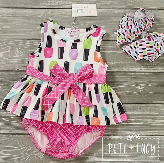 Pete + Lucy Neon Nail Polish Romper