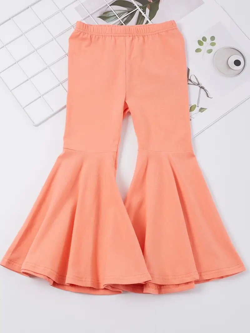 Orange Bell Bottom Pants/Leggings