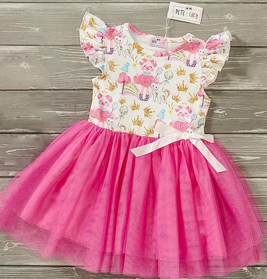 Pete + Lucy Dazzlin Piggies Tulle Dress