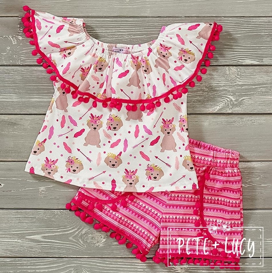 Pete + Lucy Boho Dog Short Set