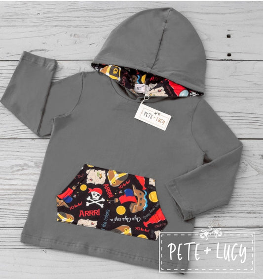 Pete + Lucy Fun Pirates Boy Hoodie