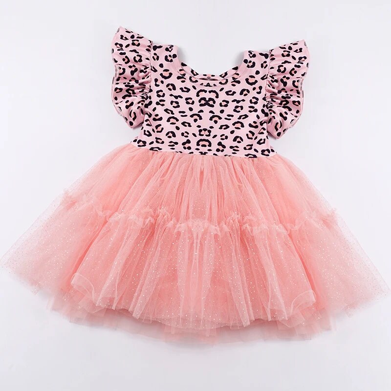 Pink Leopard Tulle Dress