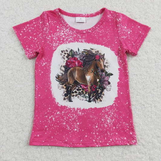 Adorable Pink Horse Shirt