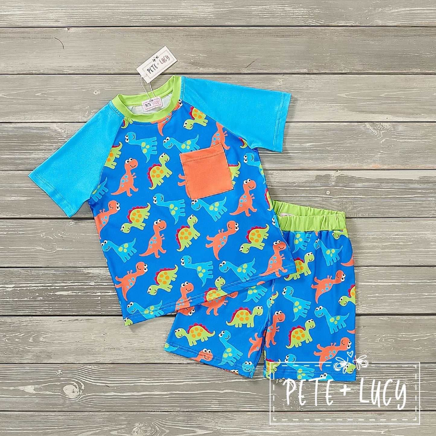 Pete & Lucy Dino Friends Loungewear Short Sleeve