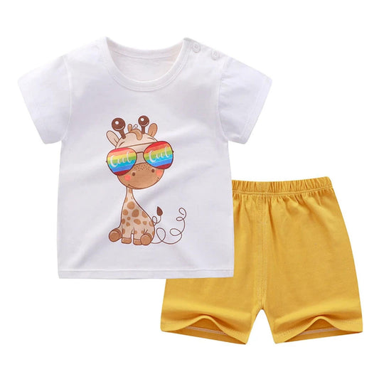 Toddler Boys Cool Giraffe Short Set