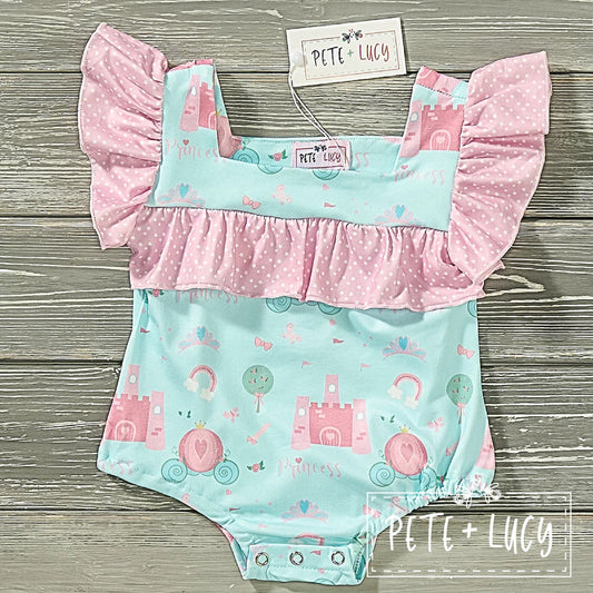 Pete & Lucy Princess Carriage Girls' Romper