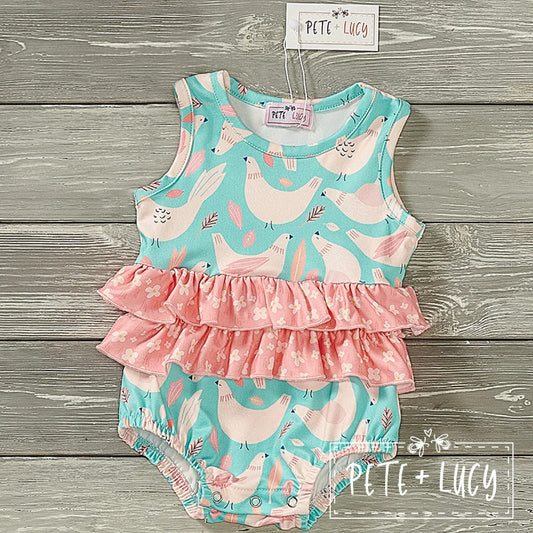 Pete & Lucy Charming Chicken Girls Romper