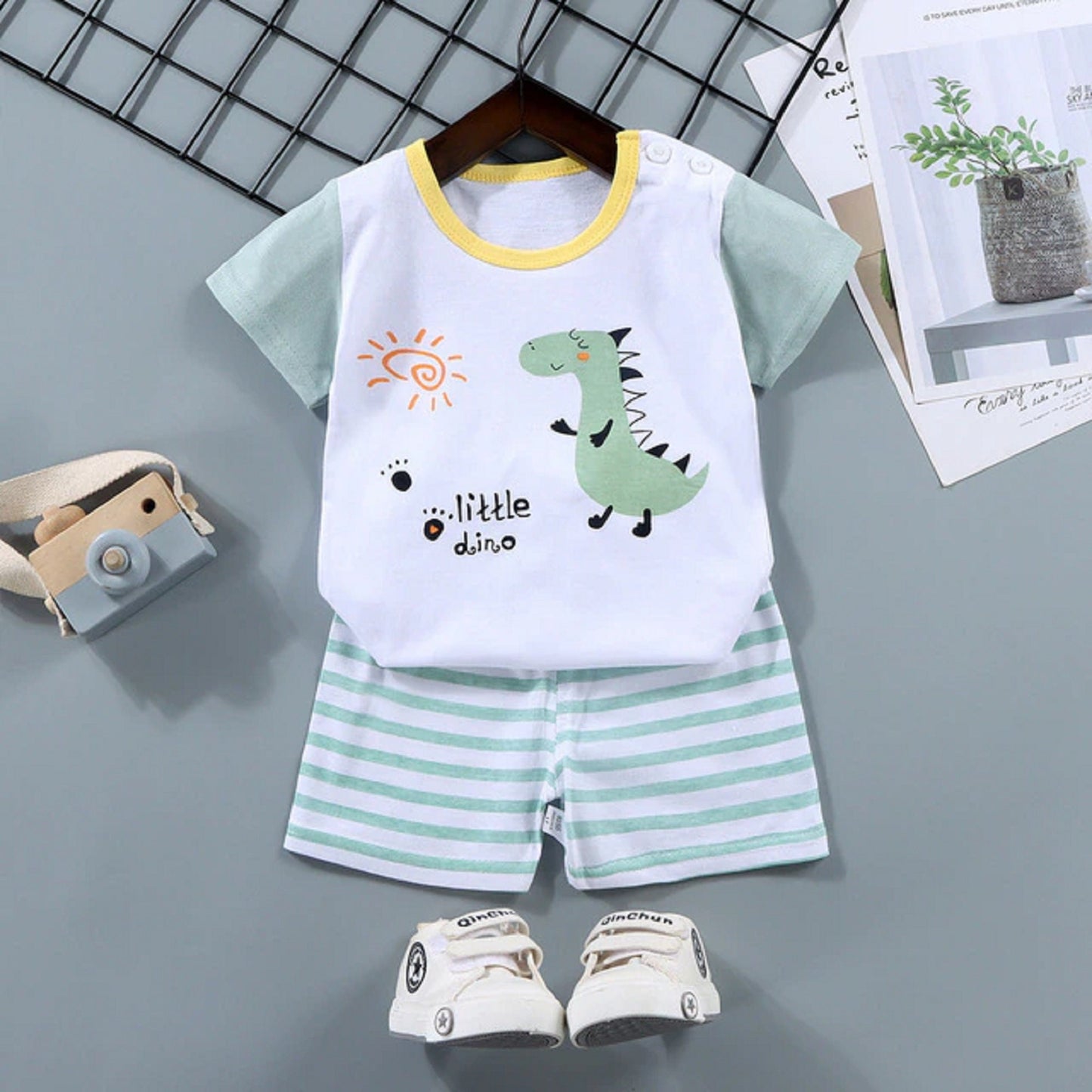 Little Dino Short Sleeve Short Set