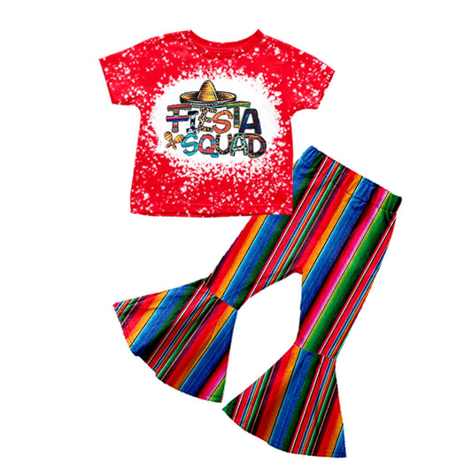 Fiesta Squad Red Shirt with Serape Patterned Pants