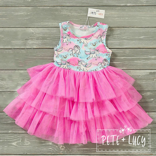 Pete & Lucy Unicorn Dreams Tulle Dress