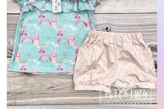 Pete & Lucy Princess Castle Short Set