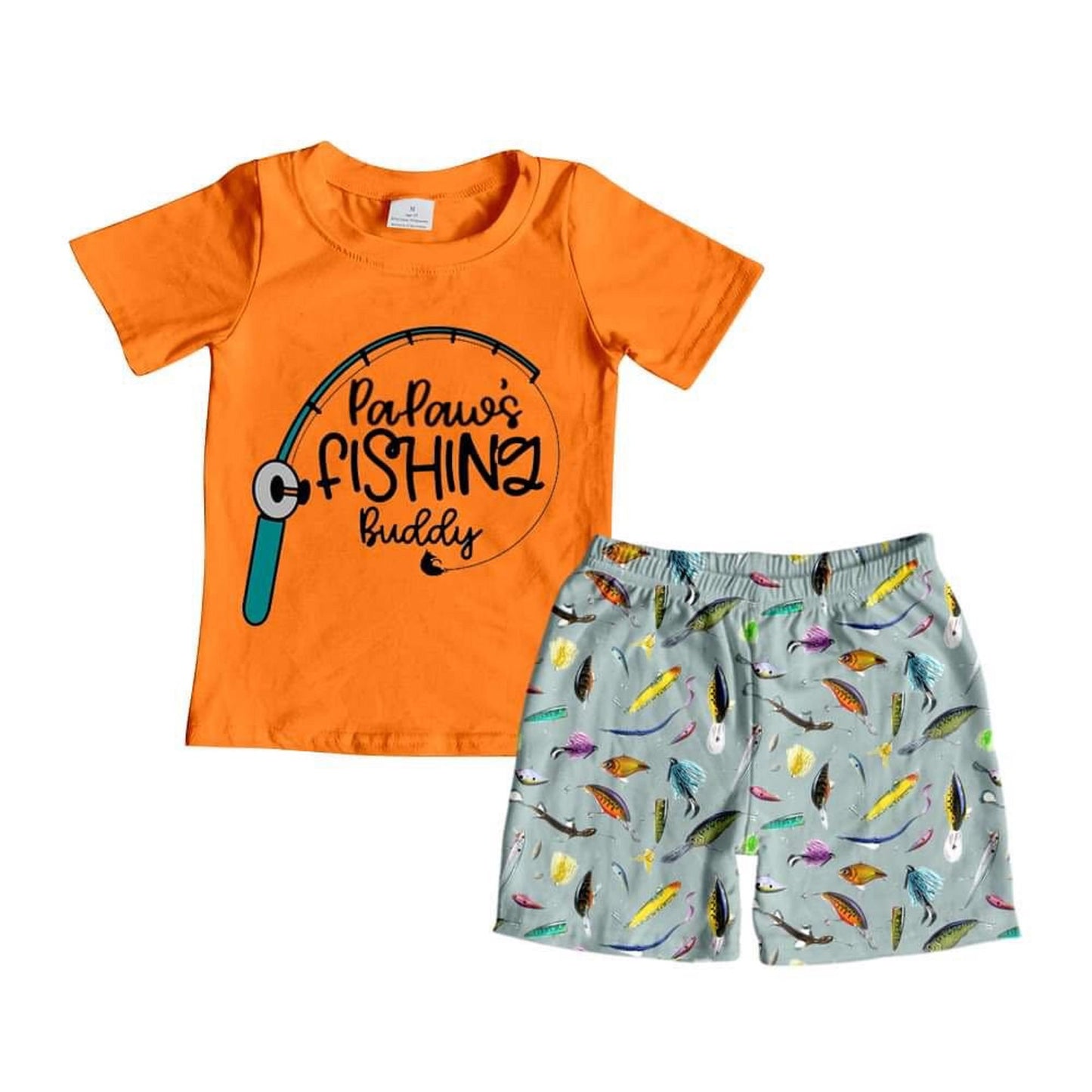 PaPaw's Fishing Buddy Short Set