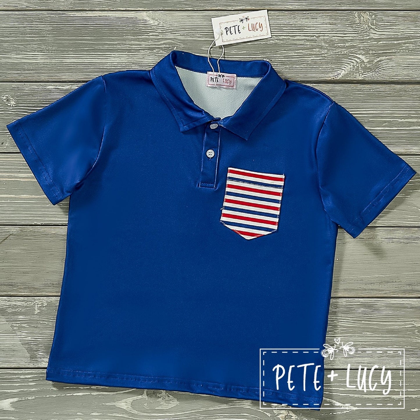 Pete & Lucy Home of the Brave Boy Short Sleeve Top