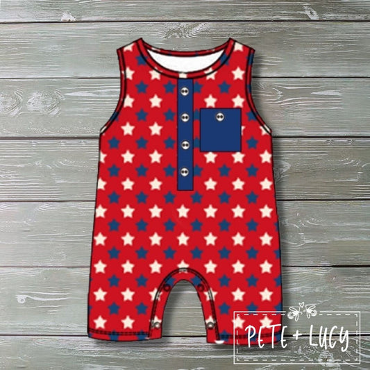 Pete & Lucy Home of the Brave Infant Romper