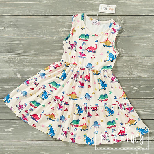 Pete & Lucy Dino Party Girls Dress