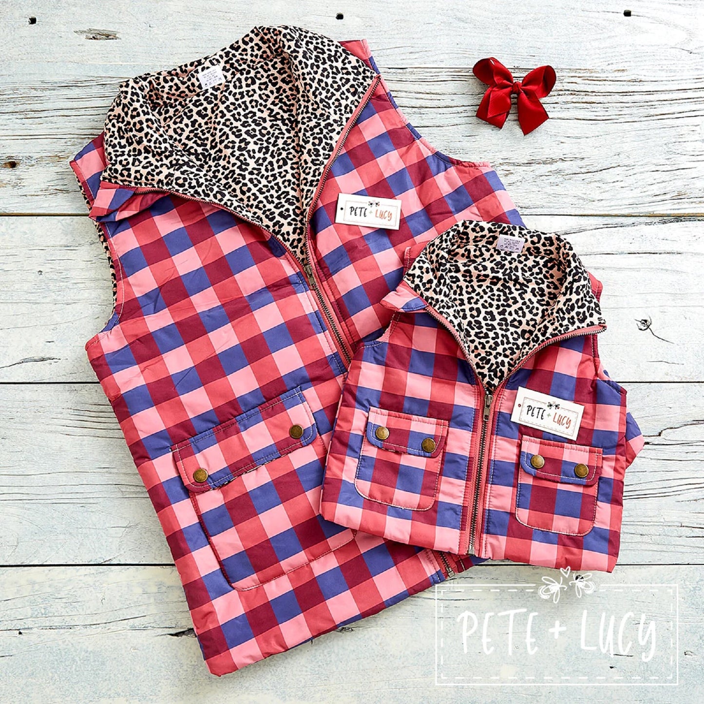 Pete & Lucy Fall Plaid Adult Vest