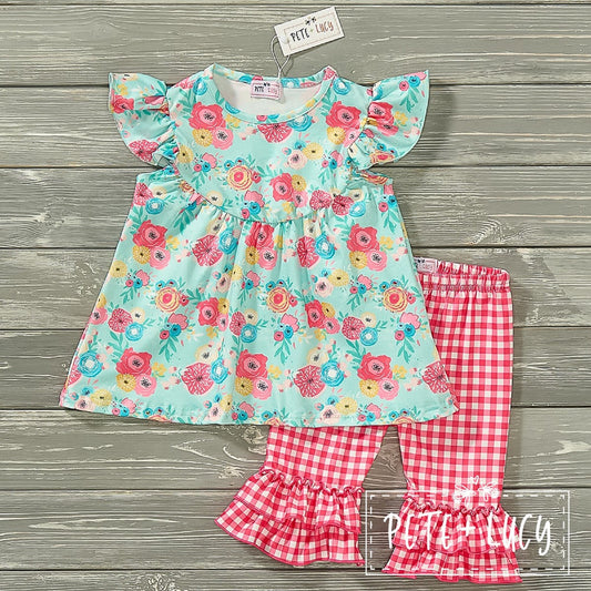 Pete & Lucy Summer Bloom Capri Set