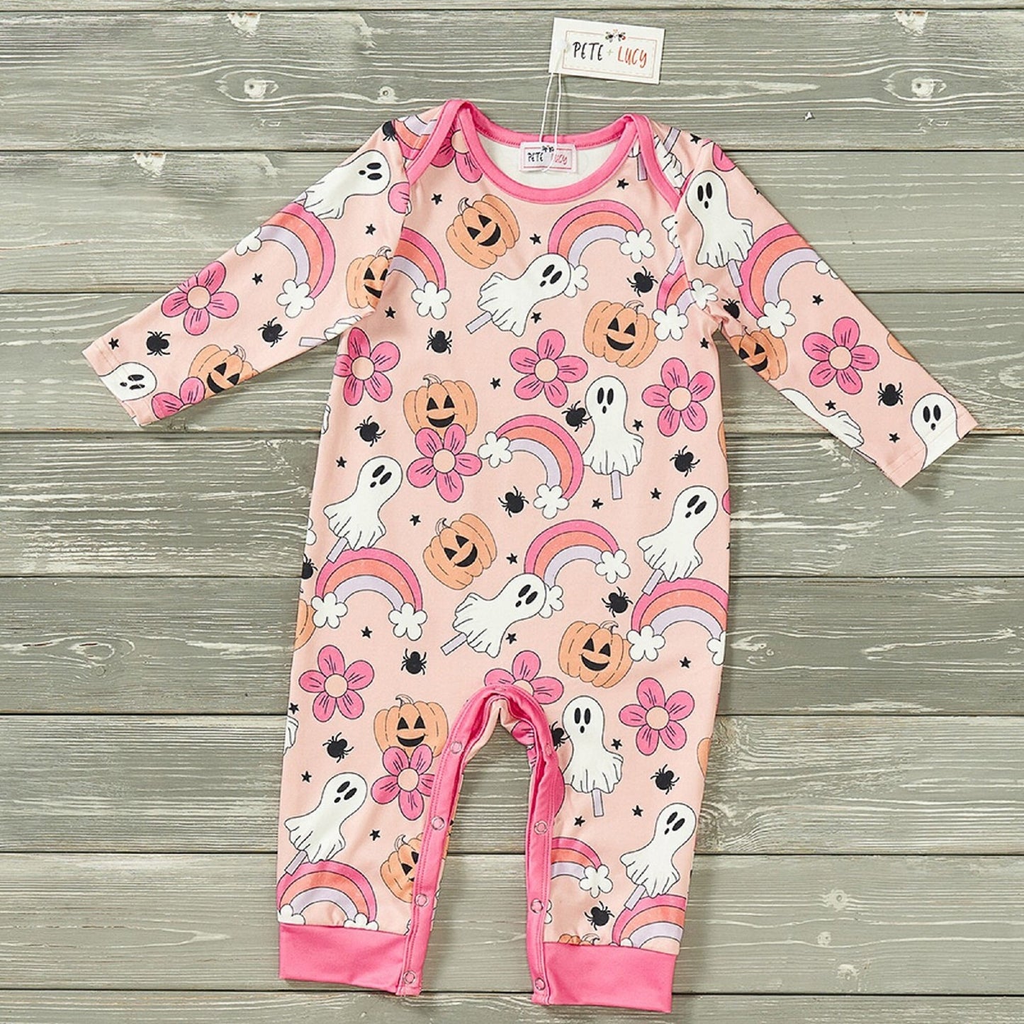 Pete & Lucy Spooky Doodle Baby Romper