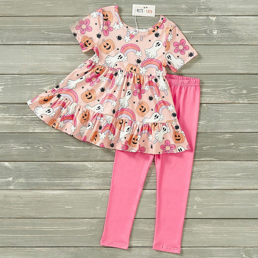 Pete & Lucy Spooky Doodle Short Sleeve Pant Set