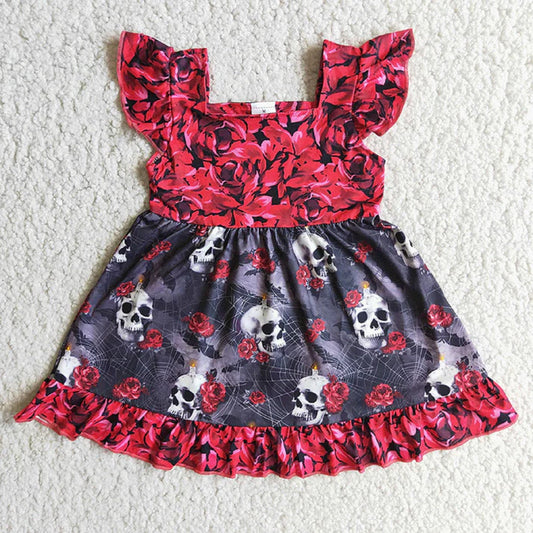 Girls Skull Halloween Dress